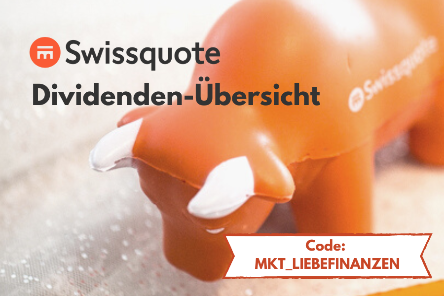 Swissquote Dividenden: Übersicht der kassierten Dividenden anzeigen