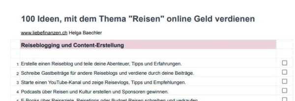 100 Ideen, wie du mit dem Thema Reisen online Geld verdienen kannst – Bild 2