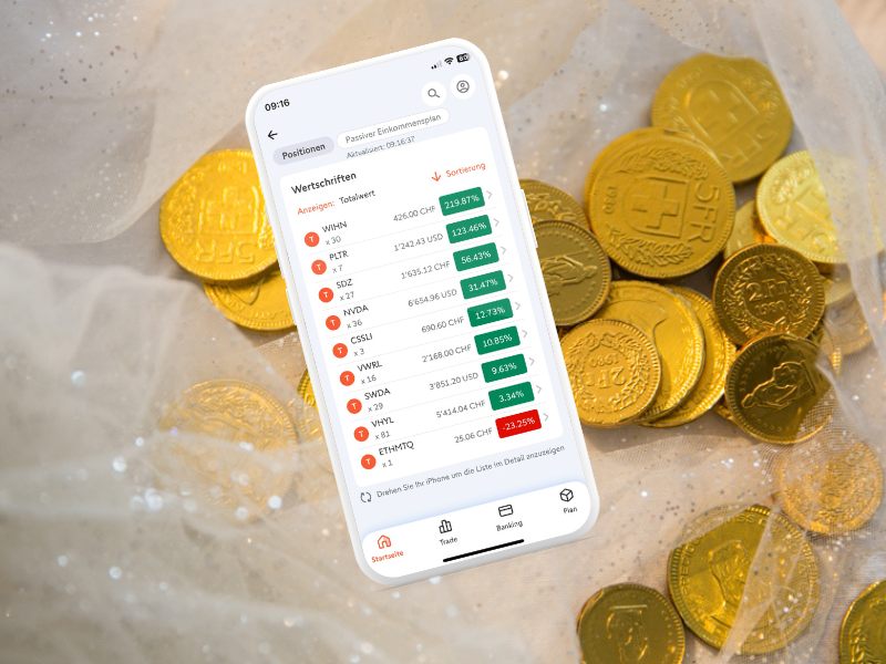 Investment-Depot einer Anfängerin