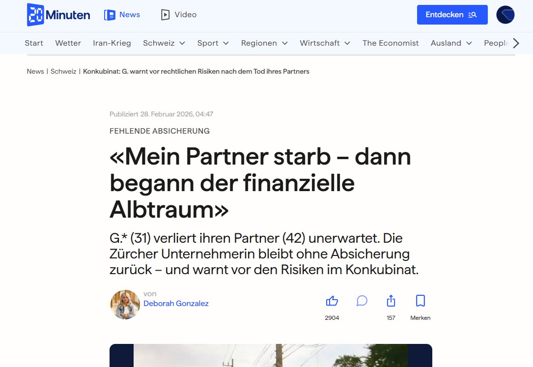 Nachteil Konkubinat: Steuern sparen, dafür Sicherheit verlieren? (Finanzkolumne)