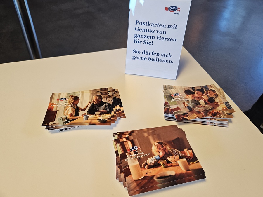 Degustationsstand mit Joghurt an der Emmi Generalversammlung 2026