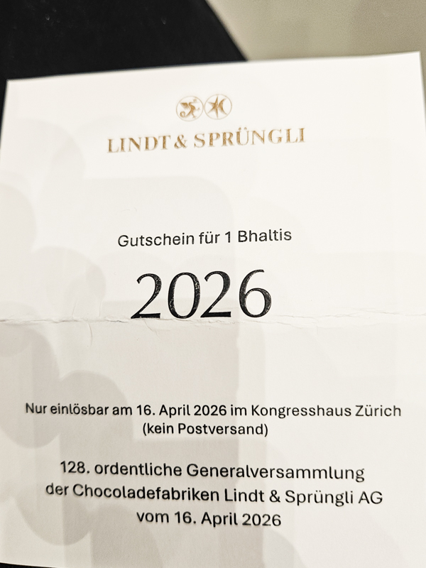 Lindt & Sprüngli GV 2026