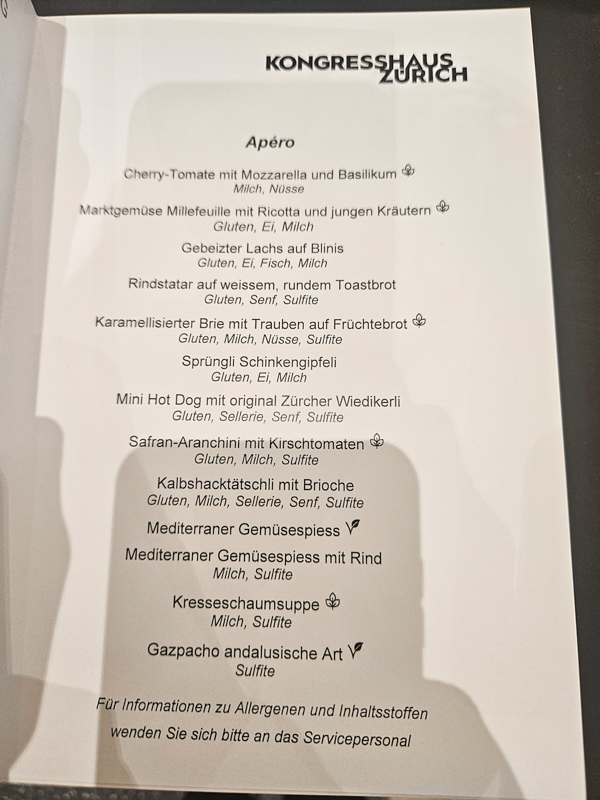 Buffet am Apéro der Lindt und Sprüngli GV 2026
