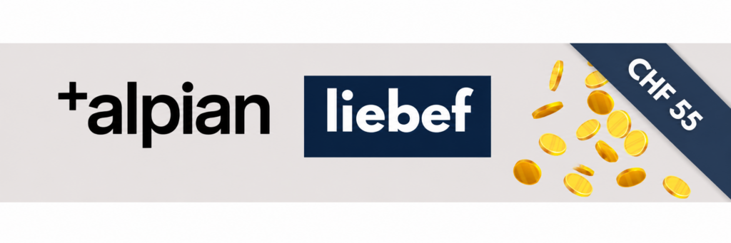 Alpian Gutscheincode liebef für CHF 55 Bonus bei der Kontoeröffnung