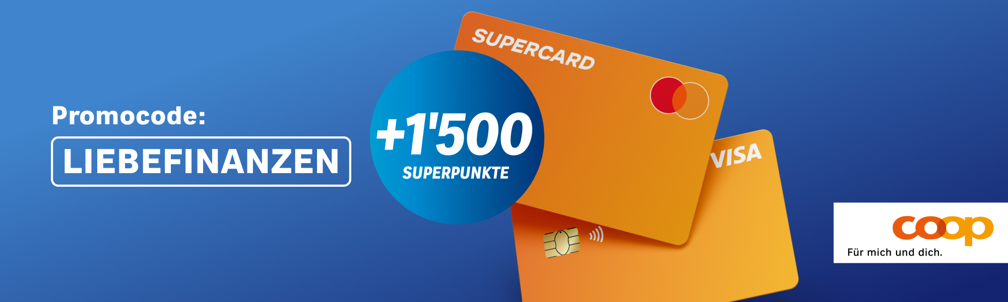 Coop Supercard Kreditkarte Gutschein Code liebefinanzen