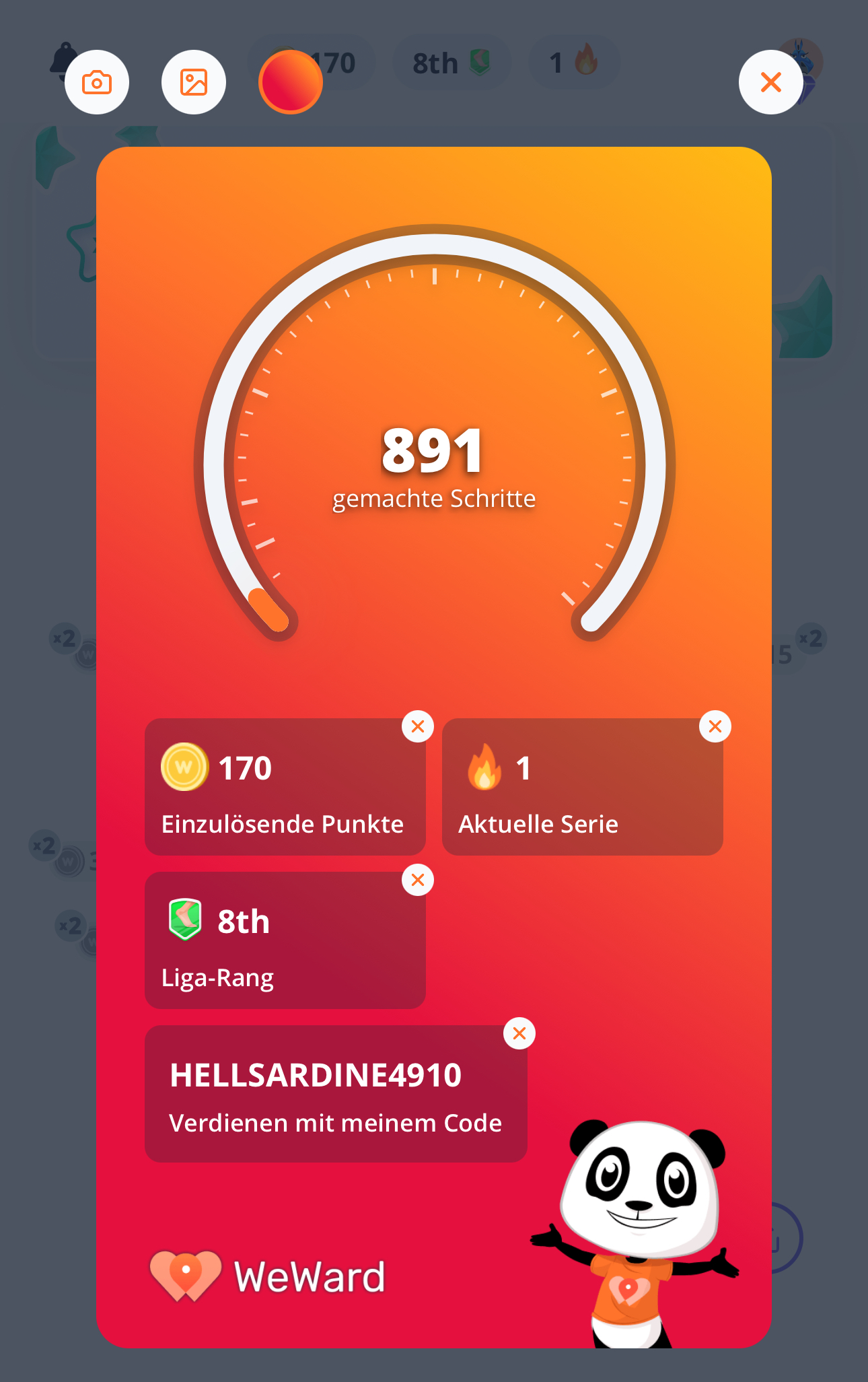 WeWard Bonus-Code HELLSARDINE4910 zum Kopieren